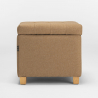 Pouf contenitore portaoggetti cuscini coperte in tessuto Coffree trapuntato 