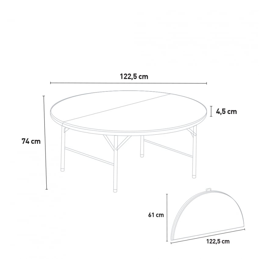 Set Tavolo e Sedie da Giardino Pieghevoli e Regolabili per 4 Persone  927V0184B In Offerta su Prezzoforte