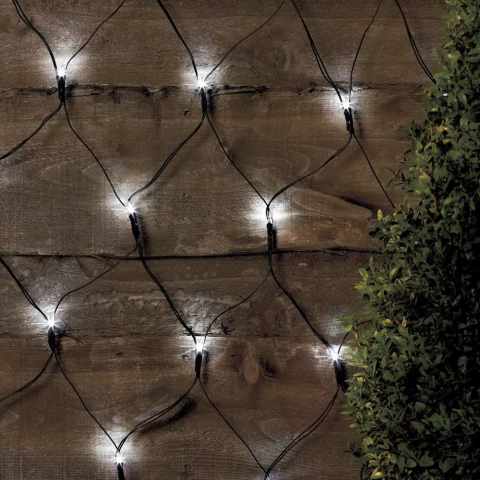 Rete luci di Natale esterno decorativa 50 led energia solare batteria lunga durata pannello