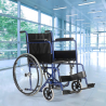 Sedia a rotelle pieghevole disabili anziani acciaio 15 kg Violet Sconti