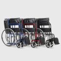 Sedia a rotelle pieghevole disabili anziani acciaio 15 kg Violet 