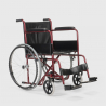 Sedia a rotelle pieghevole disabili anziani acciaio 15 kg Violet 
