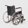 Sedia a rotelle pieghevole disabili anziani acciaio 15 kg Violet 