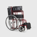 Sedia a rotelle pieghevole disabili anziani acciaio 15 kg Violet 