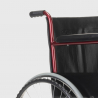 Sedia a rotelle pieghevole disabili anziani acciaio 15 kg Violet 