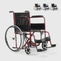 Sedia a rotelle pieghevole disabili anziani acciaio 15 kg Violet Offerta