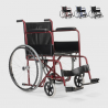 Sedia a rotelle pieghevole disabili anziani acciaio 15 kg Violet Offerta