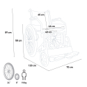 Sedia a rotelle pieghevole disabili anziani acciaio 15 kg Violet 