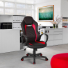Poltrona ufficio gaming ergonomica similpelle rosso nero Buriram Fire Vendita