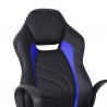 Poltrona gaming ufficio ergonomica racing similpelle blu nero Buriram Sky Offerta