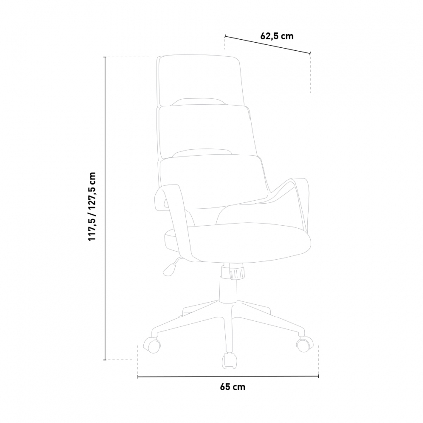 Motegi Sedia da ufficio direzionale ergonomica imbottita design moderno