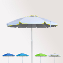 Ombrellone mare spiaggia 220 cm alluminio antivento protezione uv Roma Stock