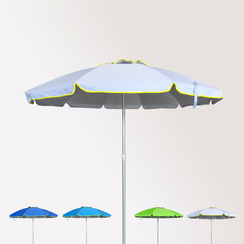 Ombrellone mare spiaggia 220 cm alluminio antivento protezione uv Roma Stock Ombrellone mare spiaggia 220 cm alluminio antivento protezione uv Roma Stock
