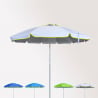 Ombrellone mare spiaggia 220 cm alluminio antivento protezione uv Roma Stock