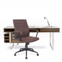 Poltrona ufficio elegante sedia ecopelle ergonomica LineAR Offerta