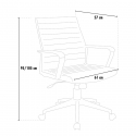 Poltrona ufficio elegante sedia ecopelle ergonomica LineAR Sconti