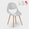 Sedie Cucina Bar Polipropilene Legno Design Scandinavo Conchiglia Shell Offerta