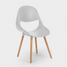 Sedie Cucina Bar Polipropilene Legno Design Scandinavo Conchiglia Shell 