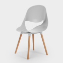 Sedie Cucina Bar Polipropilene Legno Design Scandinavo Conchiglia Shell 