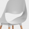 Sedie Cucina Bar Polipropilene Legno Design Scandinavo Conchiglia Shell 