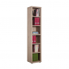 Libreria verticale in legno 6 vani design moderno Ely Offerta