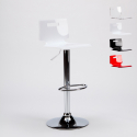 Sgabello per bar e cucina acciaio cromato San José Design Moderno Sconti