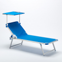 Stock 20 Lettini da Spiaggia Prendisole in Alluminio con Tettuccio Nettuno 
