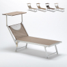 Lettino spiaggia mare prendisole in alluminio Santorini Limited Edition Sconti