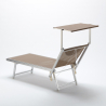 4 Lettini spiaggia mare prendisole in alluminio Santorini Limited Edition 