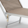 4 Lettini spiaggia mare prendisole in alluminio Santorini Limited Edition 