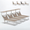 4 Lettini spiaggia mare prendisole in alluminio Santorini Limited Edition Modello