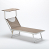 4 Lettini spiaggia mare prendisole in alluminio Santorini Limited Edition 