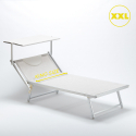 Lettino spiaggia mare in alluminio Grande Italia XL professionale 