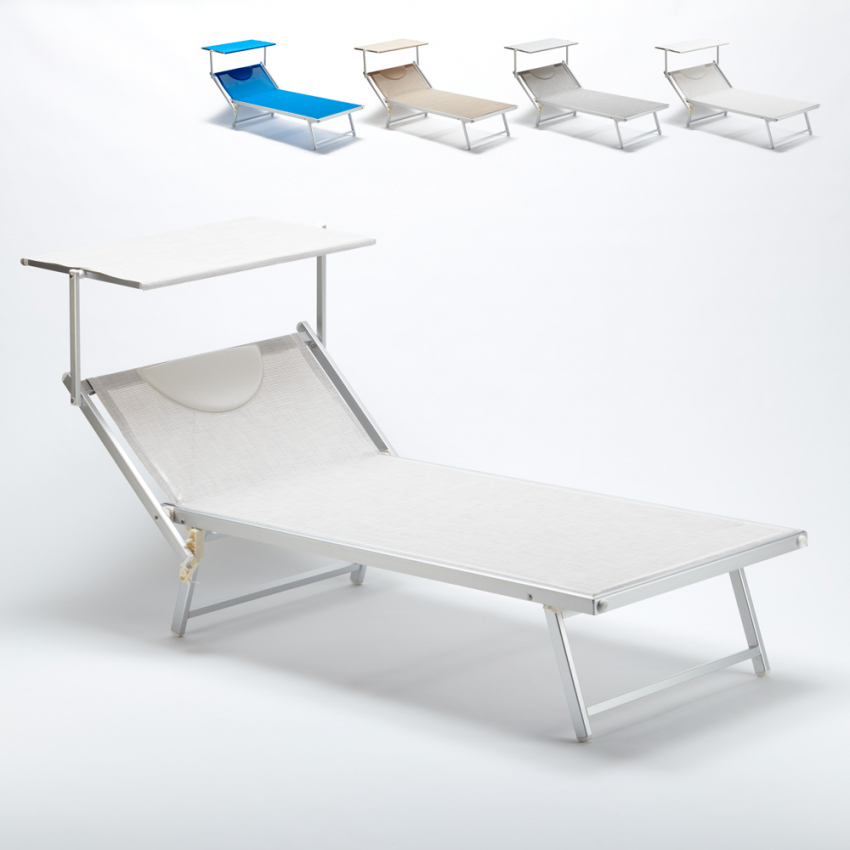 Lettino spiaggia mare in alluminio Grande Italia XL professionale Lettino spiaggia mare in alluminio Grande Italia XL professionale