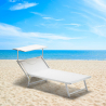 4 Lettini spiaggia mare professionali grandi alluminio Italia Xl 