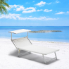4 Lettini spiaggia mare professionali grandi alluminio Italia Xl 