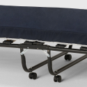 Brandina letto pieghevole ruote e doghe con materasso 80x180 cm Ares 
