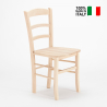 Sedie in legno massello classiche rustiche ristorante bar cucina colorata Paesana Wood 