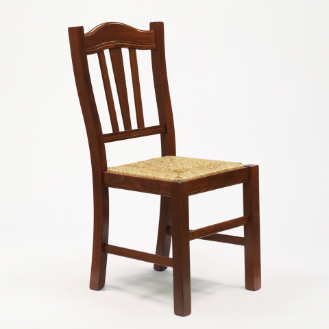 Sedia in legno con seduta impagliata per cucina e sala da pranzo Silvana Paglia Promozione