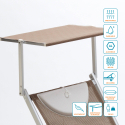 Lettino spiaggia mare prendisole in alluminio Santorini Limited Edition 