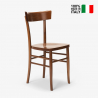 Sedia in legno classica rustica per sala da pranzo cucina bar ristorante Milano