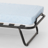 Brandina letto pieghevole con doghe e materasso 80x180cm in microfibra Apollo 