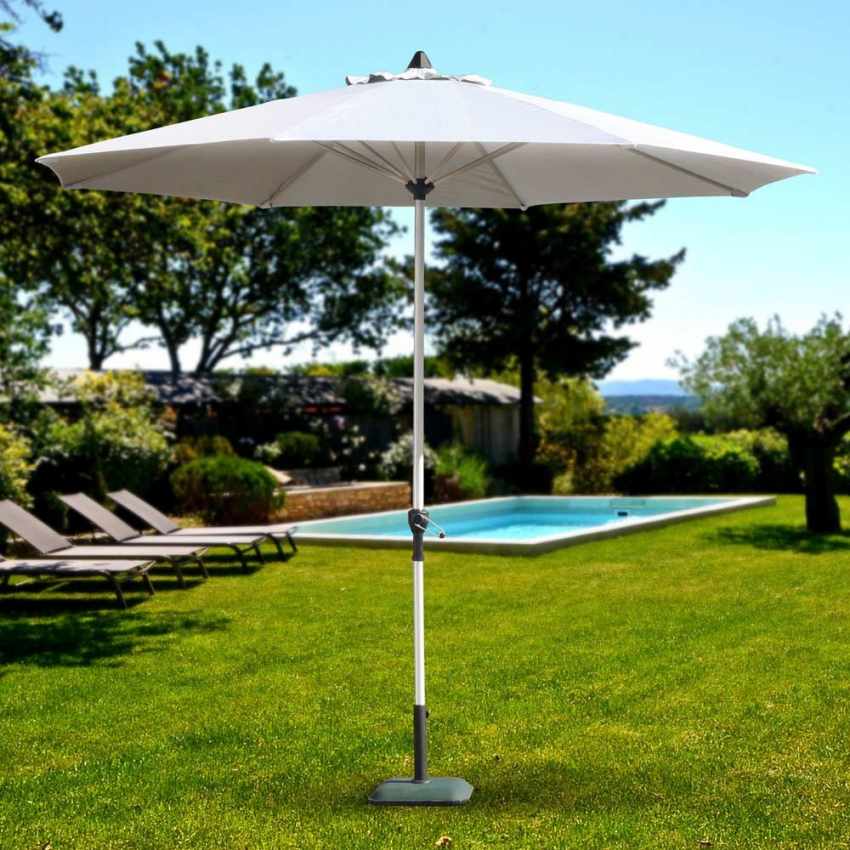 parasol a mât central 3 mt terrasse jardin octogonal eden