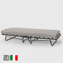 Brandina letto pieghevole con doghe e materasso 80x190cm in microfibra Demetra Misure