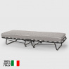 Brandina letto pieghevole con doghe e materasso 80x190cm in microfibra Demetra Misure