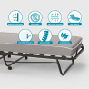 Brandina letto pieghevole con doghe e materasso 80x190cm in microfibra Demetra 