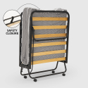 Brandina letto pieghevole con doghe e materasso 80x190cm in microfibra Demetra Acquisto