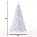Albero di Natale bianco neve artificiale 210cm rami finti in PVC Aspen Sconti