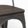 sedie industrial acciaio legno per cucina e bar steel wood 