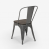 sedie Lix industrial acciaio legno per cucina e bar steel wood 